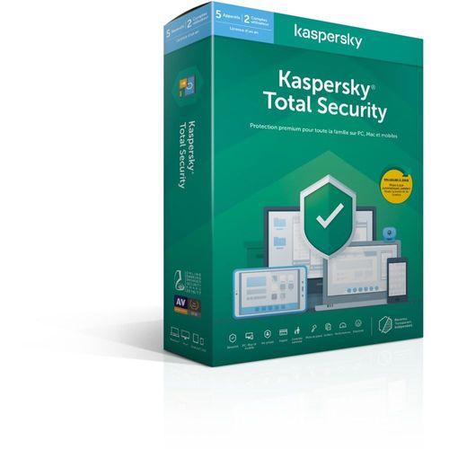 Logiciel Antivirus Et Optimisation Kaspersky Total Security 2020 (5 Postes / 1 An)
