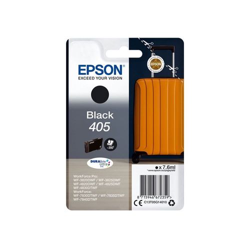 Epson 405 - 7.6 ml - noir - original - emballage coque avec alarme radioélectrique/ acoustique - cartouche d'encre - pour WorkForce WF-7310, 7830, 7835, 7840; WorkForce Pro WF-3820, 3825, 4820...