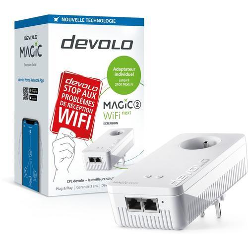 devolo Magic 2 WiFi next - Starter Kit - pont 1GbE, HomeGrid - Wi-Fi 5 - Bi-bande - Branchement mural