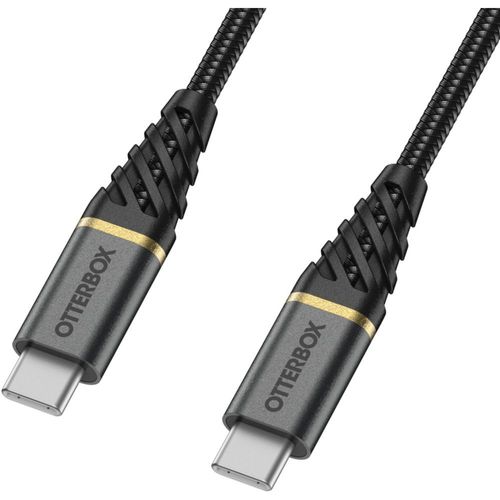 OtterBox Premium - Câble USB - 24 pin USB-C (M) pour 24 pin USB-C (M) - USB 2.0 - 3 A - 1 m - Prise en charge de Power Delivery - noir glamour