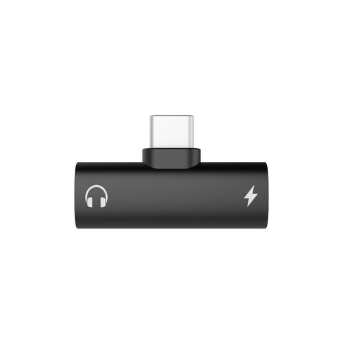 Mobility Lab - USB-C vers jack de casque / adaptateur de charge - 24 pin USB-C mâle pour 24 pin USB-C, mini-phone stereo 3.5 mm femelle - noir
