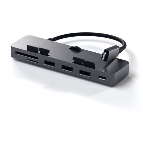 Satechi Aluminum Type-C Clamp Hub Pro - Concentrateur (hub) - 3 x SuperSpeed USB 3.0 + 1 x USB-C - de bureau