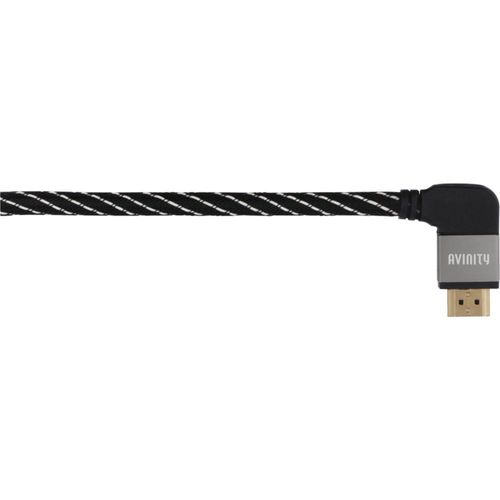 Câble HDMI Avinity 2.0/18Gbps 0.75M Noir Fiche Coudée