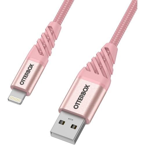 OtterBox Premium - Câble Lightning - USB mâle pour Lightning mâle - 1 m - rose pétillante