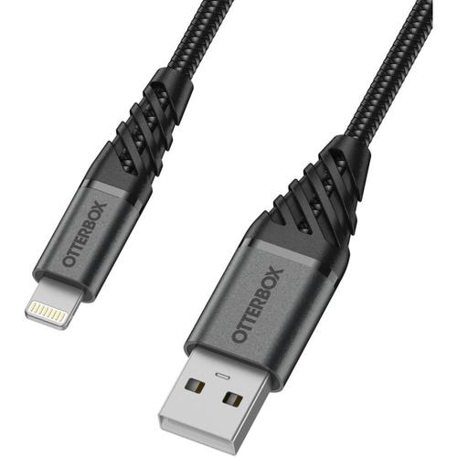 OtterBox Premium - Câble Lightning - USB mâle pour Lightning mâle - 2 m - noir cendre foncé
