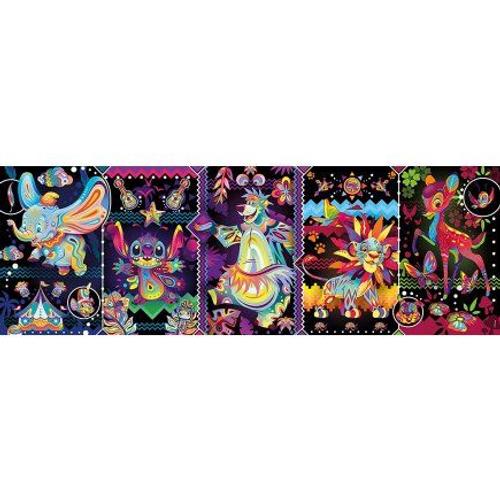 Puzzle Adulte Panorama Bambi Roi Lion Ours Baloo Et Elephant Dumbo - 1000 Pieces - Collection Disney