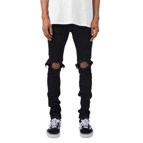 Jeans Déchirés À Trous Pour Hommes,Jeans Skinny High Street,Mode