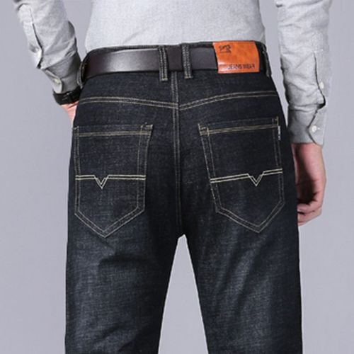 Jean Artificiel Astique Pour Homme,Pantalon Droit,Décontracté,Polyvalent,Résistant À L'usure,Automne,Haute Qualité