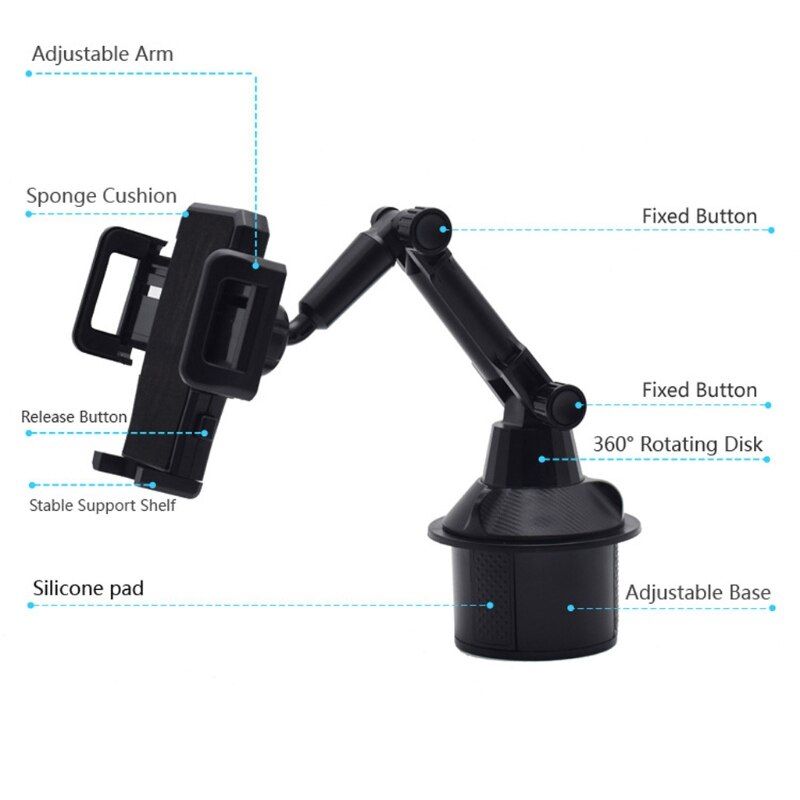 Support De Tlphone Portable En Fiber De Carbone, Angle Rg... - 2