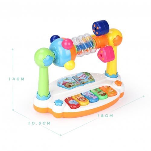 Piano Musical Rotatif Pour Enfants, Avec Lumière Et Son, Jouet Éducatif, Clavier Sonore D'Animaux, Cadeau Pour Bébés