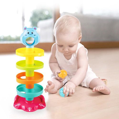 Tour De Bricolage À 5 Niveaux, Puzzle Avec Rampes Tourbillonnantes, Balles Roulantes, Développement, Jouets Pour Enfants, Cadeau D'Anniversaire Et De Noël