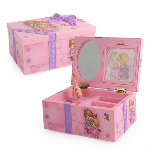 Boîte À Musique Dansante Pour Filles, Organisateur De Rangement De Bijoux D'Ornement Avec Miroir De Maquillage Jouets Mignons Pour Enfants Filles Anniversaire Cadeau De Noël