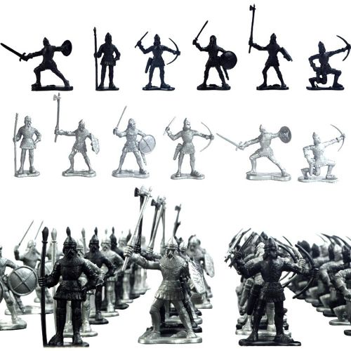 Mini Figurines De Soldats Anciens, 60 Pièces/Ensemble, Modèle Statique, Jouet Pour Enfants, Nouveau