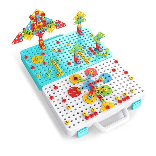 Jeu De Blocs Éducatifs Pour Enfants, Jouet D'Apprentissage Pour Bébé, Construction Technique, Perceuse Électrique 3d, Puzzle, Outil