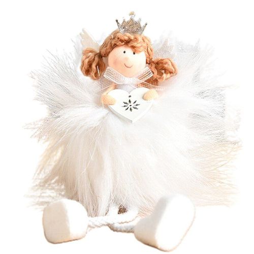 Pendentif En Forme D'Ange Pour Arbre De Noël, Cheveux Bouclés, Longues Jambes, Poupée Décorative, Jouet