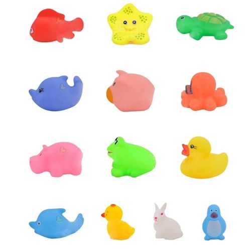 Baignoire Amusante Pour Bébé, Ensemble De Bain Pour Tout-Petits, Jouets Sonores En Forme D'Animaux, Fournitures Pour Nourrissons