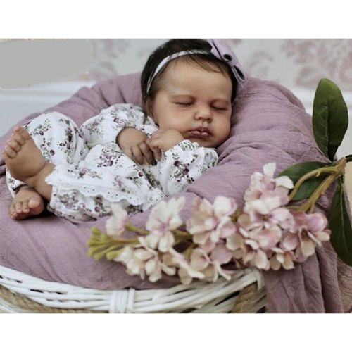 Kit De Poupée Réaliste De 20 Pouces, Accessoires En Vinyle Souple, Corps Non Peint, Inachevé, Nouveau-Né, Bébé Endormi