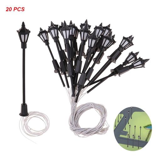 Lampe Led À Échelle Ho Oo, Nouveau Modèle De Train, Éclairage De Jardin, De Rue, De Maison De Poupée, Échelle 1:100, 7cm, 20 Pièces