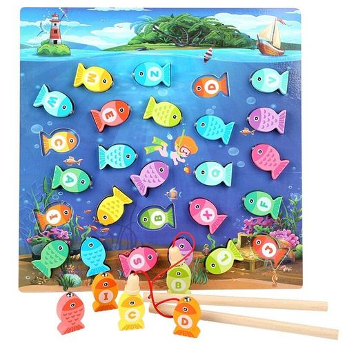 Jeu De Pêche Magnétique En Bois, Puzzle Pour Bébé, Aide Pédagogique, Jouets Éducatifs Précoces Pour Enfants, Cadeaux Pour Filles