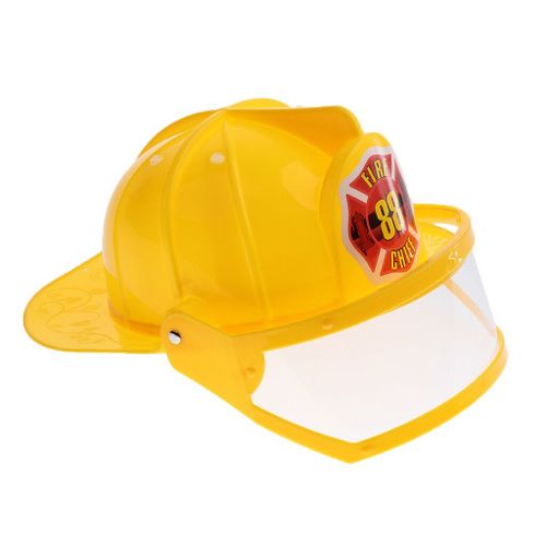 Casque De Sécurité De Pompier Pour Enfant, Déguisement De Pompier, Jeu De Rôle De Fête, Jouet De Fête D'Halloween Jaune