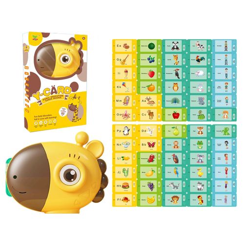 Jeu De Lecteurs De Cartes Anglaises, 1 Ensemble De Jouets D'Apprentissage De La Langue, Girafe, Machine À Histoires Pour Enfants