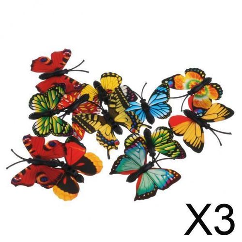 Figurines De Papillon De Simulation, 3 Lots De 12, Modèle Animal, Jouet Pour Enfants, Cadeau