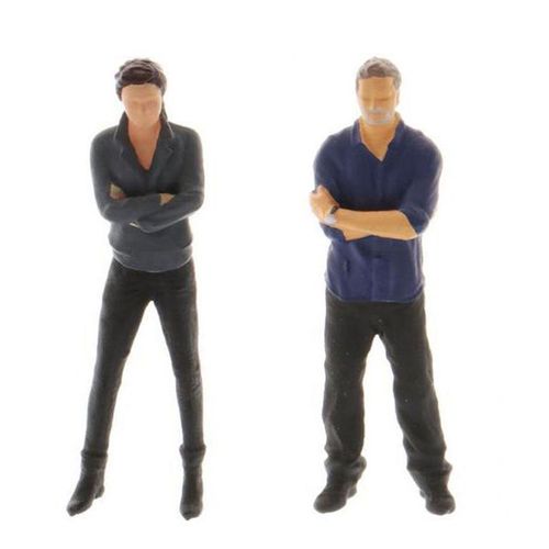 Figurines Miniatures De Voitures De Course 1/64, 2 Pièces, Modèles De Personnages De Film