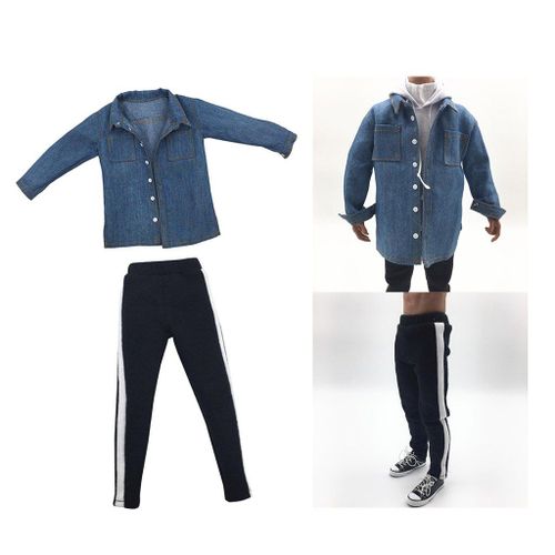 Pantalons De Sport Pour Hommes + Chemise De Cowboy Pour Figurines D'Action De 12 Pouces, Accessoires De Vêtements Pour Poupées, 1/6