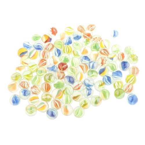 100 Pièces De Billes De Verre Colorées De 12mm, Enfants Traditionnel Jeu De Balle Jouet Vase Et Décoration De Réservoir De Poisson