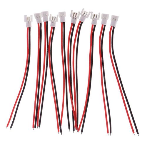 Câble Adaptateur De Charge De Batterie 1s 3.7v, 2 Broches Pour Quadricoptère Rc, Hélicoptère Et Bateau, 10 Pièces