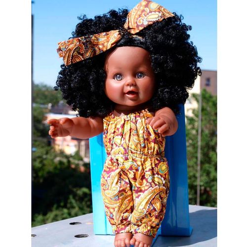 Poupées Afro-Américaines Avec Bandeau À N¿Ud Papillon, 18 Pouces, Réalistes