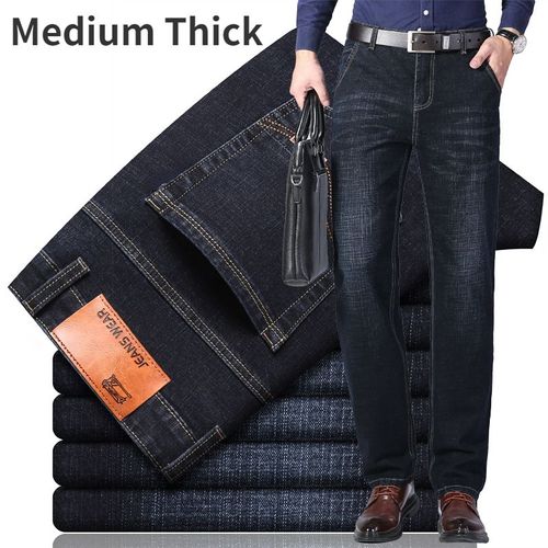 Jean Droit En Coton Pour Homme,Vêtement De Marque Fine,Matière Optique,Style Business Décontracté,Taille Haute,Gris Clair,Bleu,2023