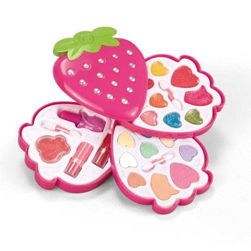ensemble de beauté lavable Kit de maquillage en forme de fraise pour fille 