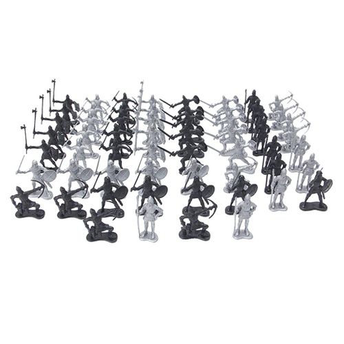 Figurines Militaires De Chevalier Autoportants Pour Enfants, 60 Pièces/Paquet, Modèle D'Attaque De Guerre Médiéval, Jouet Pour Enfants, Soldat Ancien Statique Et Durable