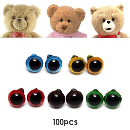 Yeux De Sécurité De Couleurs Mélangées De 10mm, Pour Projets Amigurumi Teddy Bear, Jouets D'Animaux