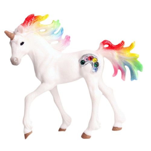 Figurine De Licorne Avec Strass Pour Enfants, 9cm, Modèle Animal Mystique