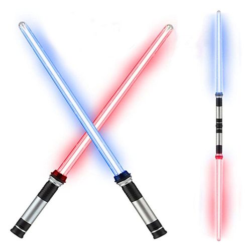 Sabre Laser Pour Enfants, 2 Pièces/Ensemble, Jouets Lumineux Pour Enfants, Sabre Laser, Épée, Led Clignotante, Bâton Lumineux, Brille Dans La Nuit