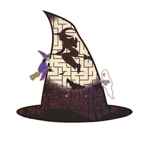Puzzle En Forme De Chapeau De Sorcière, Jouet, Halloween, Flamme Irrégulière, Fantôme, Puzzle, Halloween, Anniversaire, Carnaval
