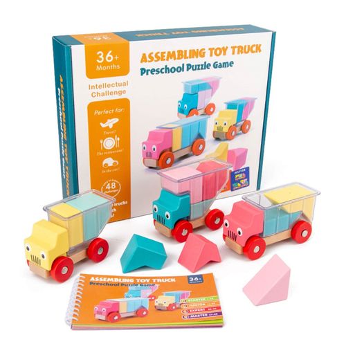 Blocs De Construction De Camion, Jeux De Puzzle Éducatifs, Entraînement Logique, Jouet Montessori Pour Enfants, Nouvelle Collection