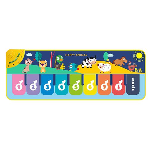 Tapis De Jeu Musical Pour Bébé, 100x36cm, Son D'Animaux, 8 Instruments, Tonalité Réglable, Clavier De Piano, Jouets Éducatifs Pour Enfants, Cadeau