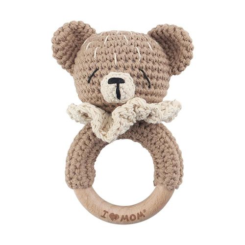Anneau De Dentition En Bois Sculpté Pour Bébé, Hochets, Bricolage, Dessin Animé, Lion, Renard, Poupée, Clochette À Main, Jouets Éducatifs Pour Nouveau-Né