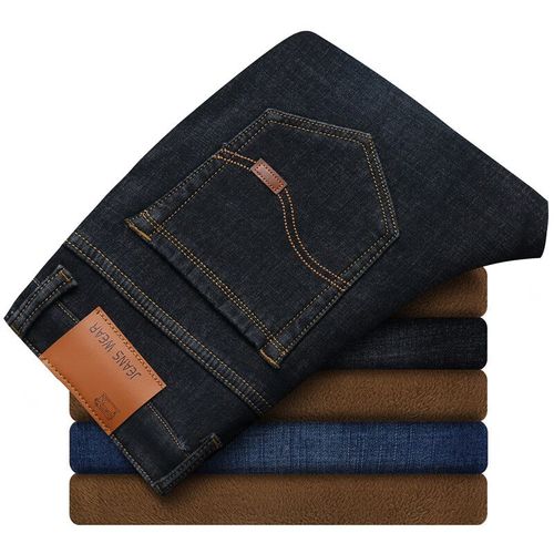 Jeans Slim Classiques Rétro Pour Hommes,Pantalons D'affaires Chauds,Pantalons En Denim Décontractés,Mode De Marque,Sourire,Automne,Hiver,2023
