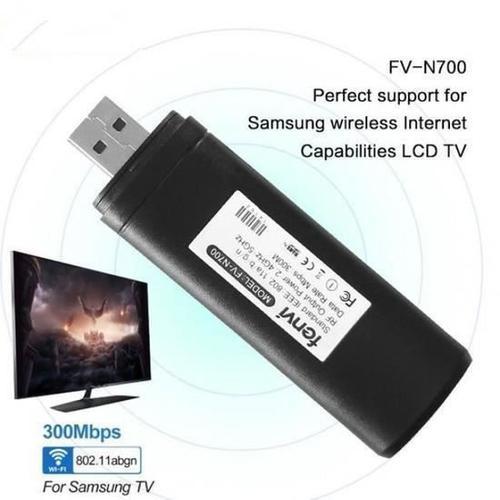 Fv-N700 300 M Sans Fil Lan Réseau Usb 2.0 Adaptateur Wifi Dongle 2.4g 5g  Pour Samsung Smart Tv Wis12abgnx Wis09abgn Fit De Bur Y337