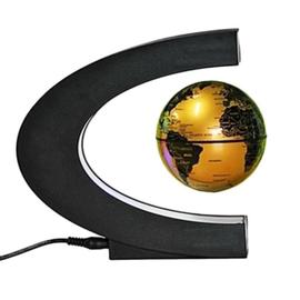 Globe Terrestre Magnétique Beetest 4inch Magnétique Lévitation Globe Flottant avec LED O Forme Base Rotation Planète Terre Globe pour Le Bureau de Décoration de Noël Cadeau Danniversaire 