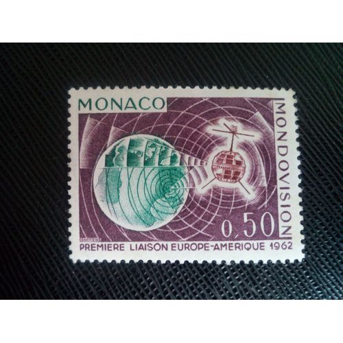 Timbre Monaco Yt 612 Première Liaison Transatlantique 1963 ( 160206 )