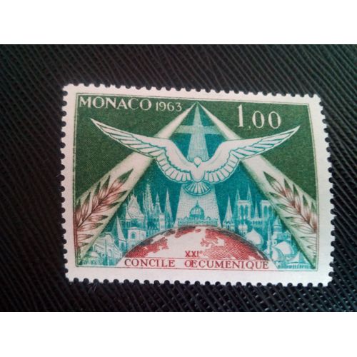 Timbre Monaco Yt 610 Deuxième Concile Cuménique, Cité Du Vatican 1963 ( 160206 )