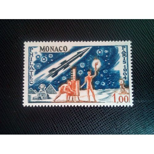 Timbre Monaco Yt 636 Exposition Philatélique Internationale Philatec, Paris 1964 ( 160206 )