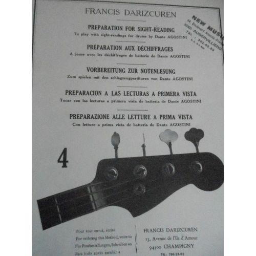 Préparation Aux Déchiffrages Vol 4  Francis Darizcuren  Agostini