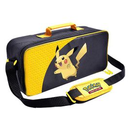 Valise De Luxe / Sac De Transport / De Voyage Noir Et Jaune Decor Pikachu - 6230 / 15761