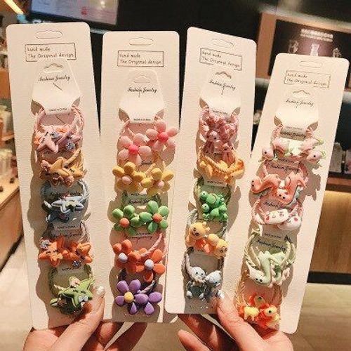 Lot D'Élastiques À Cheveux Kawaii Pour Femmes Et Jeunes Filles, Bandes De Caoutchouc, Accessoires De Coiffure De Princesse, Décorés De Personnages De Dessins Animés, Parfait Petit Cadeau